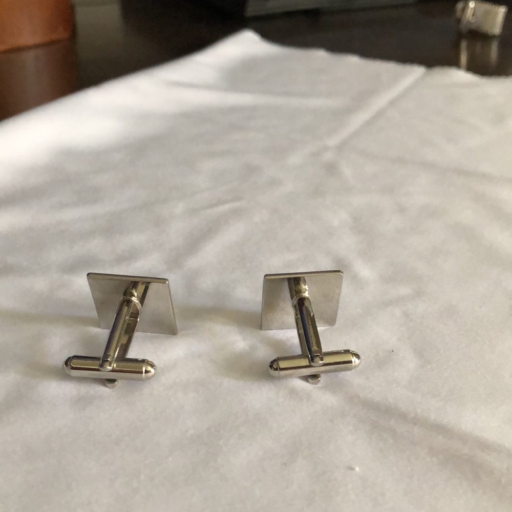Silver cufflinks for men - Picture 3 of 3